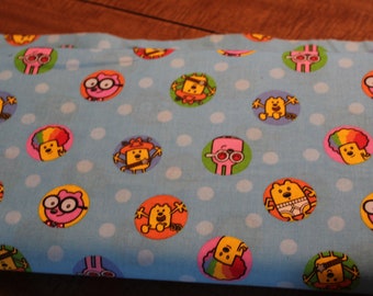 Fabric Sold By FQ 18x21 More Available Discontinue Wow Wow Wubbzy Blue 2