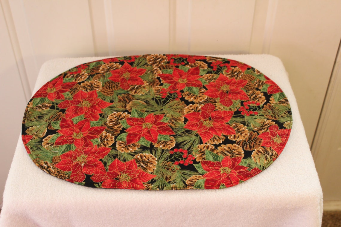Set of 4 oval placemats Etsy