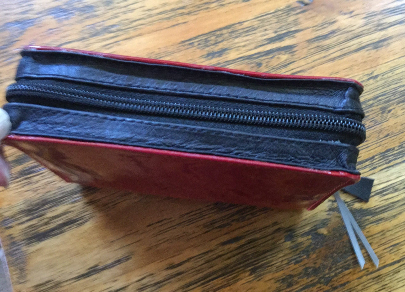 NWT Pocket Bible Cover Red Leather Etsy