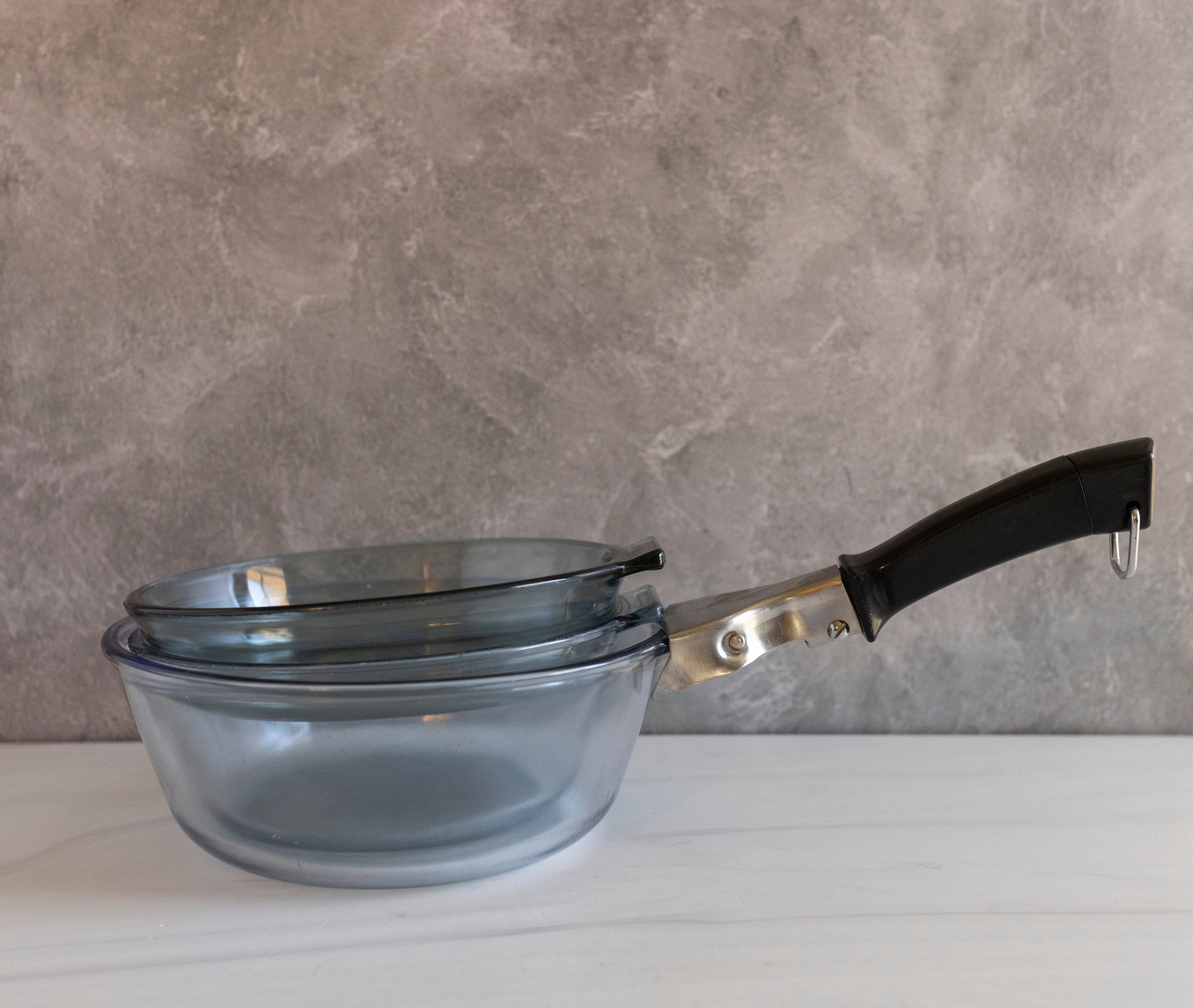 Vintage Pyrex Flameware Glass Skillet Set With Detachable Vintage Pyrex Flameware Glass Skillet Set With Detachable