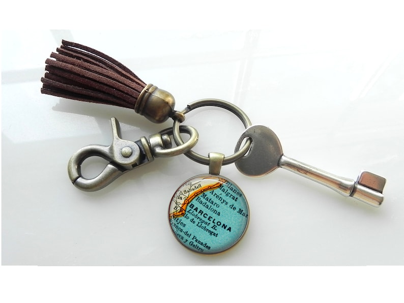 Block Island Rhode Island RI Vintage Map Geography Gift Pendant Necklace or Key Ring