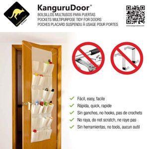 KanguruDoor Over-the-Door Lagerung und Veranstalter machen vertikale Raumnutzung stören richtige Öffnung/Schließung der Tür ohne Tür