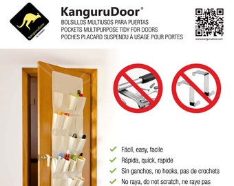 KanguruDoor Friendly Over Door Storage Pockets 24 in T/C material