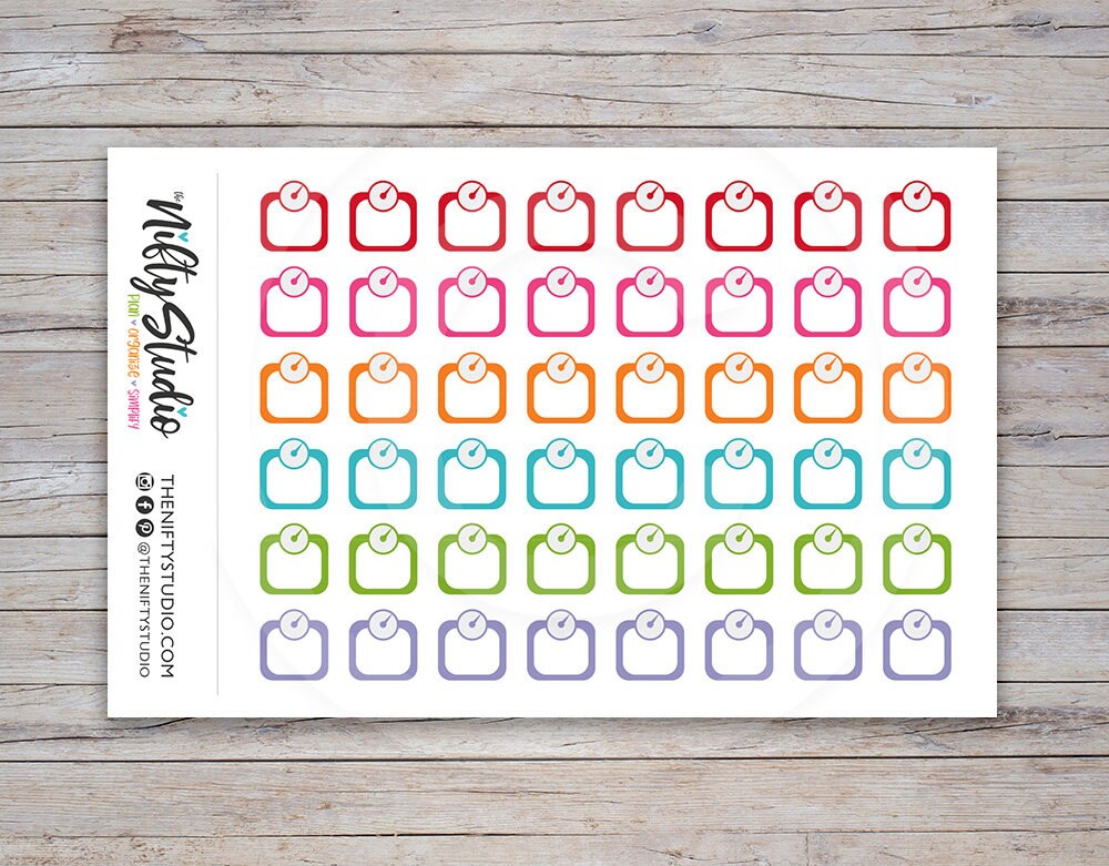 Scales Stickers Weight Tracking Fitness Exercise Stickers