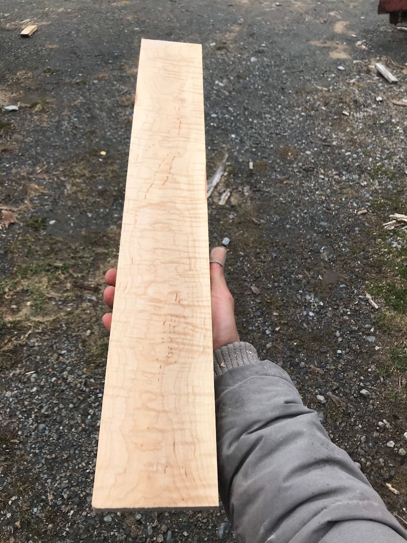 Curly Maple Electric Guitar Neck Blank 3 7/8 X 13/16 X27 Etsy Canada