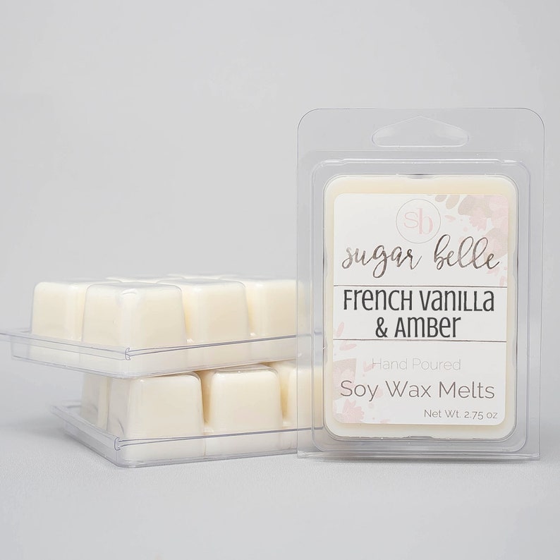 French Vanilla & Amber Soy Wax Melts Scented Candle Melts Etsy