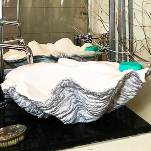 Riesige Muschel Muschel Badezimmer Waschbecken Waschbecken | Etsy