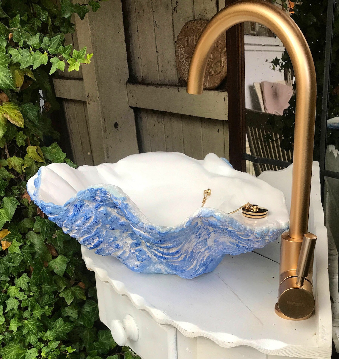 Giant Clam Shell Bathroom Sink Vessel Wash Basin Bowl Etsy