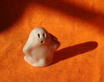 Ghost Boo Boo 5, Halloween miniature ghost figurine, handmade miniature ghost sculpture, miniature ghost Halloween decoration