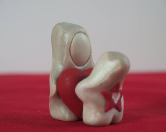 Mother and Child miniature sculpture, Mother's Day gift, father and child miniature sculpture, miniature love sculpture