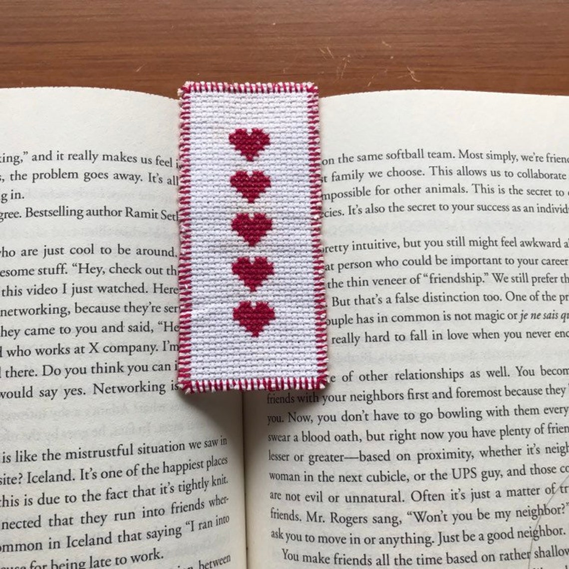 Religious Christian Cross Stitch Bookmark Embroidery Five Red | Etsy