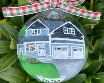 Custom home Christmas ornament