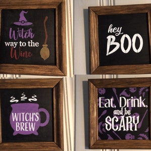 Signs, Halloween, Fall, Spooky, Fall signs, Halloween Signs, Tiered Tray Decor, Tiered Tray, Fall Tiered Tray, Halloween Tiered Tray