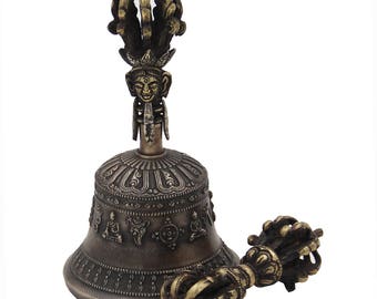 Tibetan monastery old pure copper pure hand-made monastery monks practice vajra drop magic bell and pestle