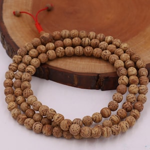 Tibetan Buddhist Meditation Bodhi Seed Mala Rosary 108 Beads With Free Mala Bag image 2