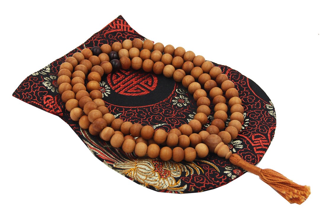 Tibetan Buddhist Genuine Sandal Wood Mala / Rosary 108 Beads / - Etsy