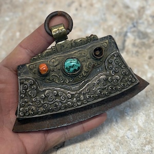 Antique Tibetan Traditional Fire Mecha- Match Striker-Tibetan - Lighter  Leather Flint Pouch Purse