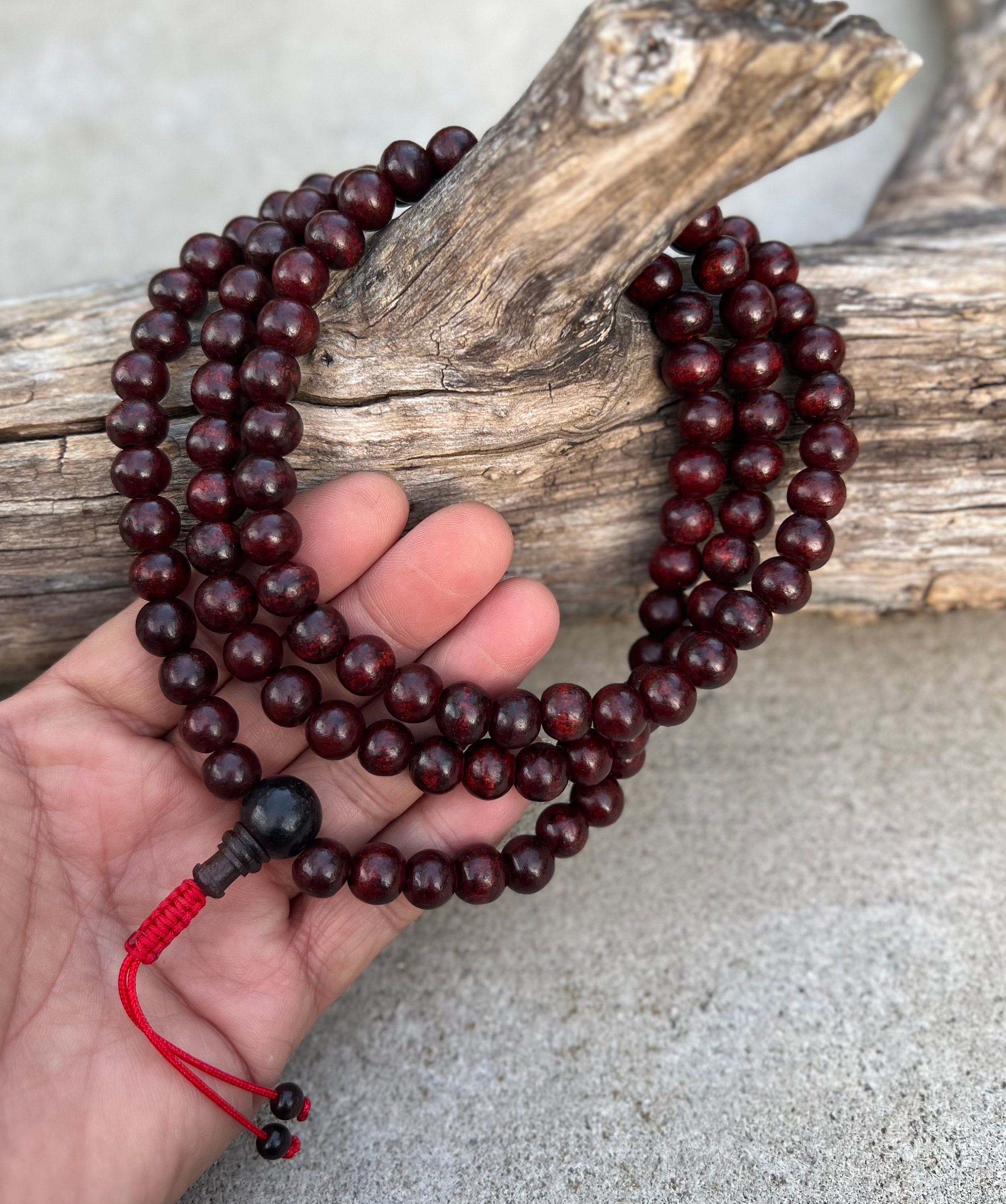 Rhodochrosiet Mala - Jaspis & Kwastje - Mala Ketting - Geluk