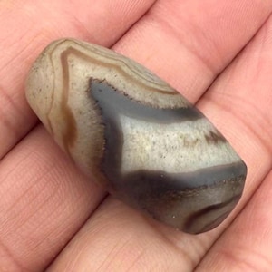 Indo-Himalayan Ancient Suleimani Bead | Antique Agate | Tribal Ethnic Jewelry | Rare Spiritual Healing Amulet 35 mm