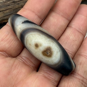 Indo-Himalayan Ancient Suleimani Bead | Antique Agate | Tribal Ethnic Jewelry | Rare Spiritual Healing Amulet 53 mm