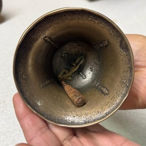 Tibetan Buddhist Antique Bell and Dorje Ritual Set with Original Case image 13