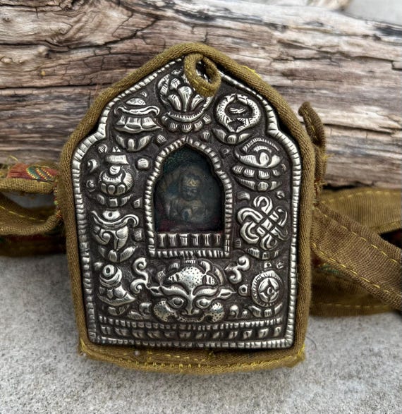 Antique Traveling Altar Boxes from Tibet- With Buddha or Tara- One of a kind Antique Traveling Altar Boxes from Tibet- With Buddha or Tara- One of a kind