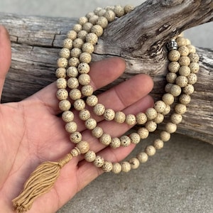 Tibetan Buddhist Lotus Seed Mala Prayer Beads Rosary Free Silk Pouch