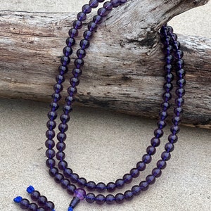 Premium Glass 108 Beads Mala Meditation Yoga Prayer Beads  With Free Box - Fast Shipping