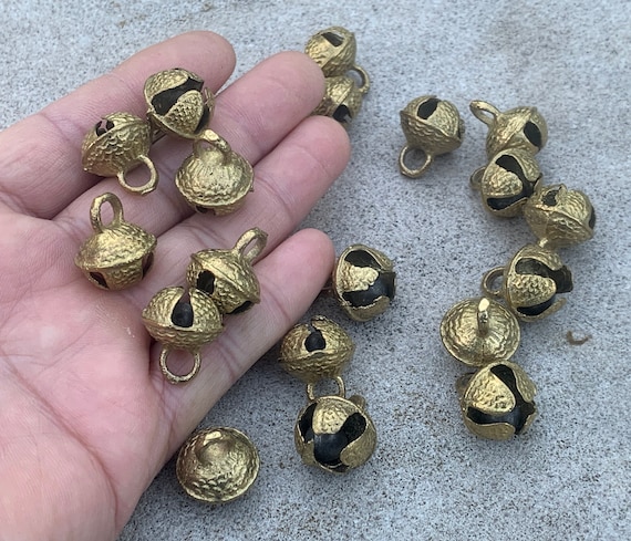 Set of 20 Vintage Style Brass Small Bell Indian Craft Decorative Jingle  Bell for Art and Craft