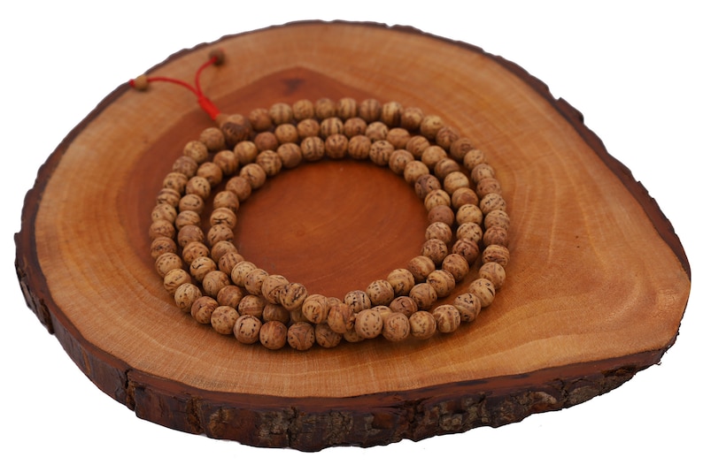 Tibetan Buddhist Meditation Bodhi Seed Mala Rosary 108 Beads With Free Mala Bag image 4
