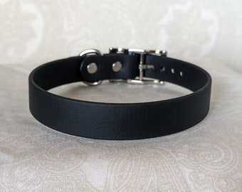 3/4&quot; Vegan Leather Buckling Day Collar Choker