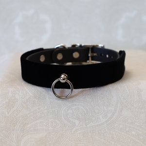 Void Collar | Ultra Black Fabric On BioThane Base | Durable & Comfortable, COLORFUL OPTIONS | BioThane - Vegan Leather Alternative