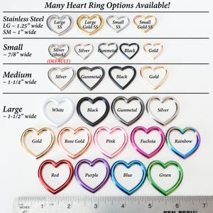 3/4" Heart Ring Layered Collar | Durable & Comfortable, COLORFUL OPTIONS, Waterproof, Latex Free | BioThane - Vegan Leather Alternative image 7