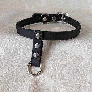 1/2&quot; Edelstahl Drop O Ring Halsband | Langlebig & Bequem, FARBENFROHE OPTIONEN, wasserdicht | BioThane - Vegane Lederalternative