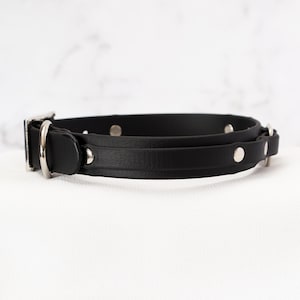 3/4" Heart Ring Layered Collar | Durable & Comfortable, COLORFUL OPTIONS, Waterproof, Latex Free | BioThane - Vegan Leather Alternative image 3