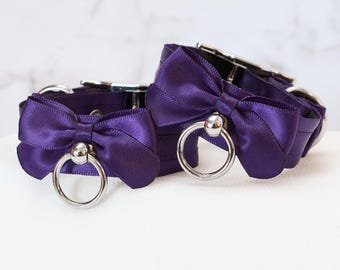 Customizable Cuffs - Slim Style Satin Ribbon Lined Buckling Kittenplay Petplay bble7