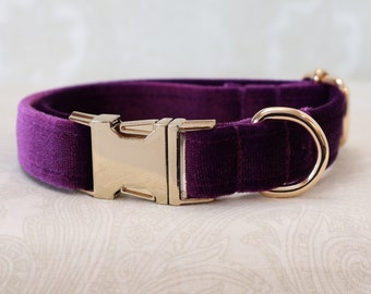 SALE! *Flawed Gold Buckles* Luxe Velvet Puppy Play Kittenplay Collar