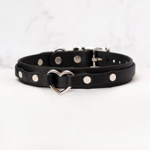3/4" Heart Ring Layered Collar | Durable & Comfortable, COLORFUL OPTIONS, Waterproof, Latex Free | BioThane - Vegan Leather Alternative