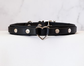 5/8" Heart Ring Layered Collar | Durable & Comfortable, COLORFUL OPTIONS, Waterproof, Latex Free | BioThane - Vegan Leather Alternative