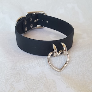 1&quot; Heart Ring Collar | Durable & Comfortable, COLORFUL OPTIONS, Waterproof, Latex Free | BioThane - Vegan Leather Alternative