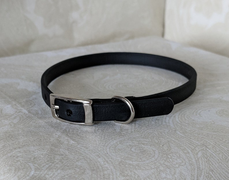 3/8 Black Biothane vegan Faux Leather Simple Buckling - Etsy