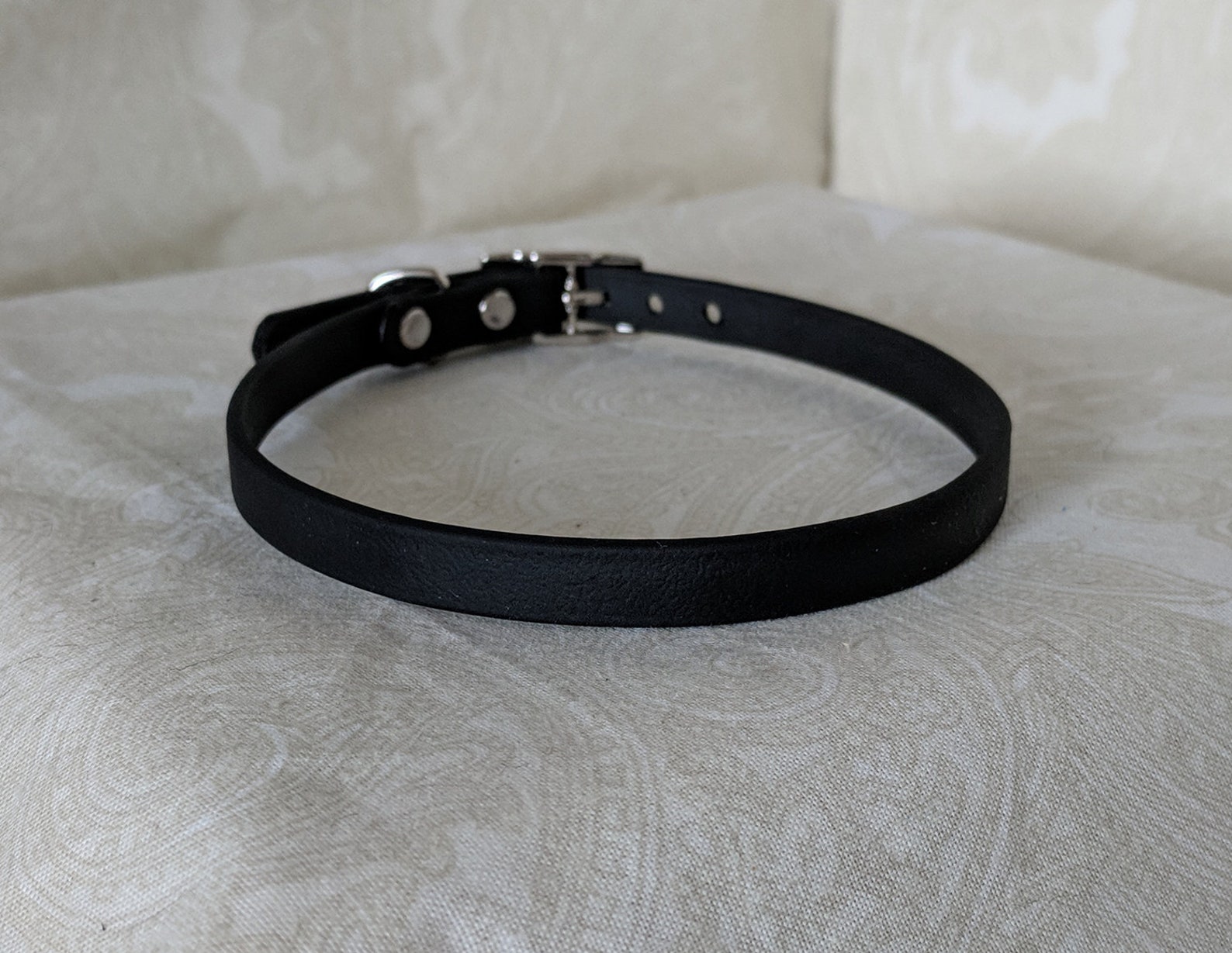 3/8 Black Biothane vegan Faux Leather Simple Buckling - Etsy