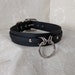 1' Black Layered D&O Ring Biothane (Vegan Faux Leather) Buckling Collar | BDSM Bondage Kittenplay Petplay Gear