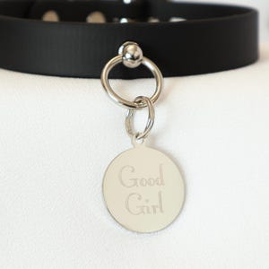 Silver Tone Circle Tag - Personalized Diamond Engraving - Pet Tag Pendant | Please Read Description!