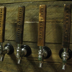 Personalized Laser Engraved 6 Custom Maple Beer / Soda Tap Handle for Kegerator Draft Faucet Homebrewing Gift Idea image 1