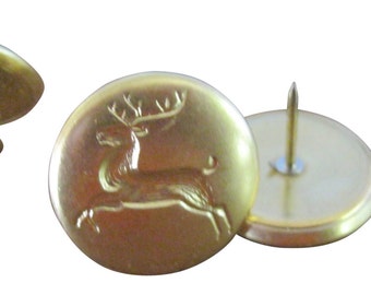 Christmas Reindeer Pin Back Button  Take A L@@k