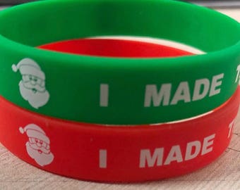 New For 2018 I Met Santa I Made The Nice List --7" & 6"  Red Or Green-- Bag Of 100