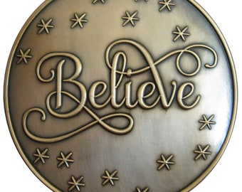 Antique Gold 5 1/2" Santa Buckle - Fits A 4" Belt