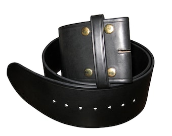AMISH Made 4" size 60"-70" Bridle Leather Santa Belt