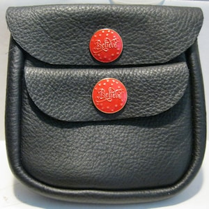 Bolsa de cinto Red Believe Santa - Serve para cinto de 4" - Cartões de visita, chaves, dinheiro, fichas